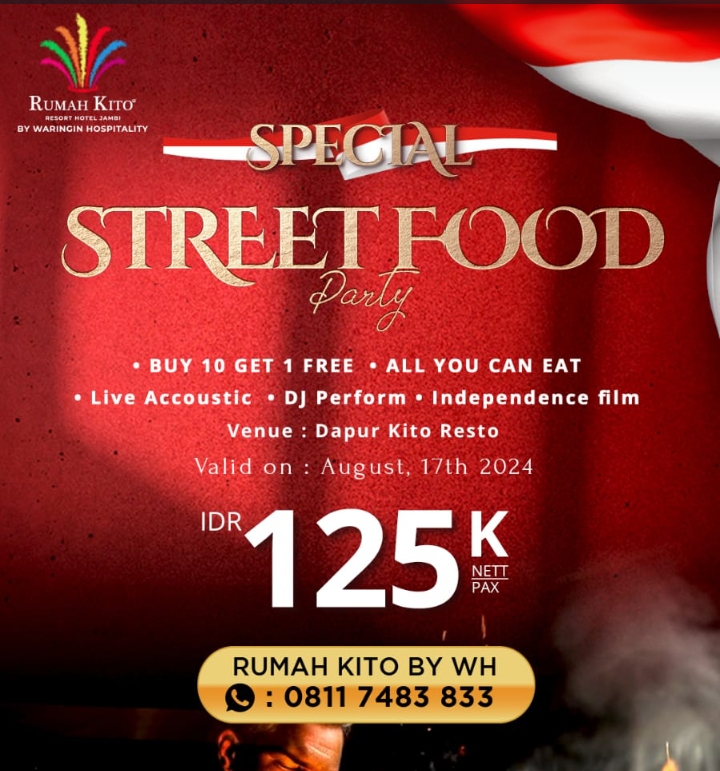 Street Food Spesial HUT RI Promo di Rumah Kito Resort Hotel Jambi