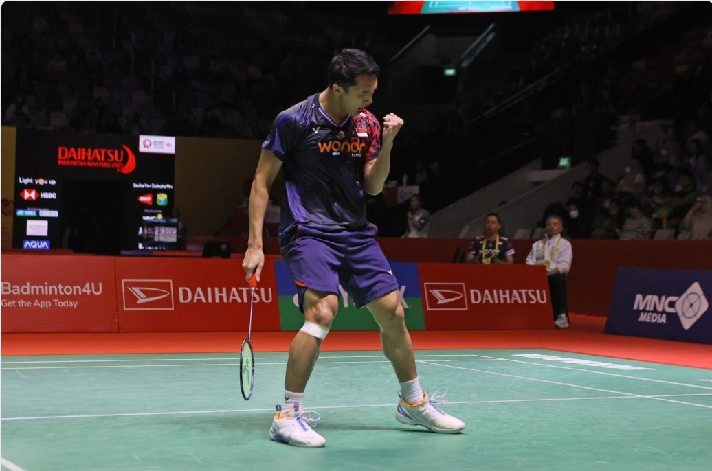 Jonatan Christie Melaju ke Perempat Final Indonesia Masters 2025 Usai Tundukkan Lin Chun Yi