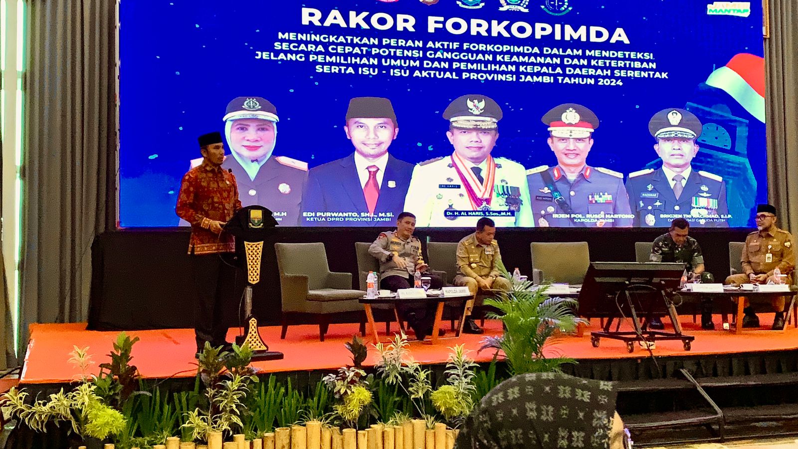 Ketua DPRD Jambi Hadiri Rakor Deteksi Potensi Ganguan Kamtibmas Jelang Pemilu