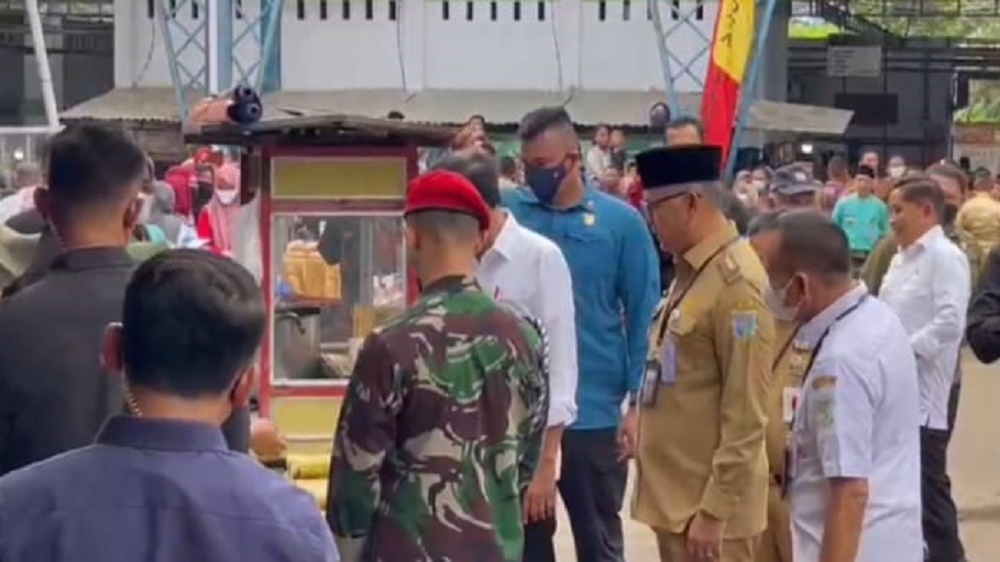 Pasar Baru Talang Banjar Kota Jambi, Presiden Jokowi Berdialog Bersama Pedagang