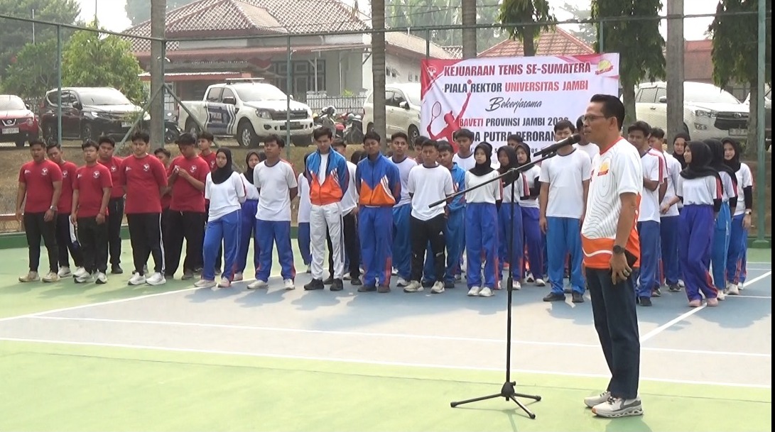 Sekda Sudirman Buka Kejuaraan Tenis Se-Sumatera Piala Rektor UNJA 2026