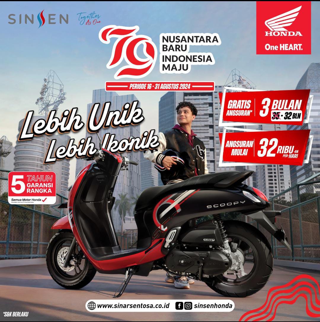 Beli Honda PCX dan Honda Scoopy, Dapatkan Potongan Angsuran Sekarang Juga