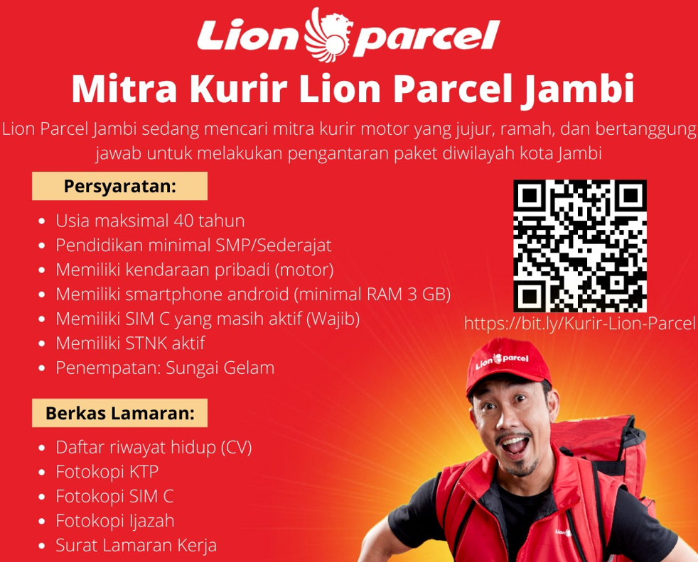 Buruan Daftar! Lion Parcel Jambi Buka Lowongan Kerja, Cek Persyaratan disini 