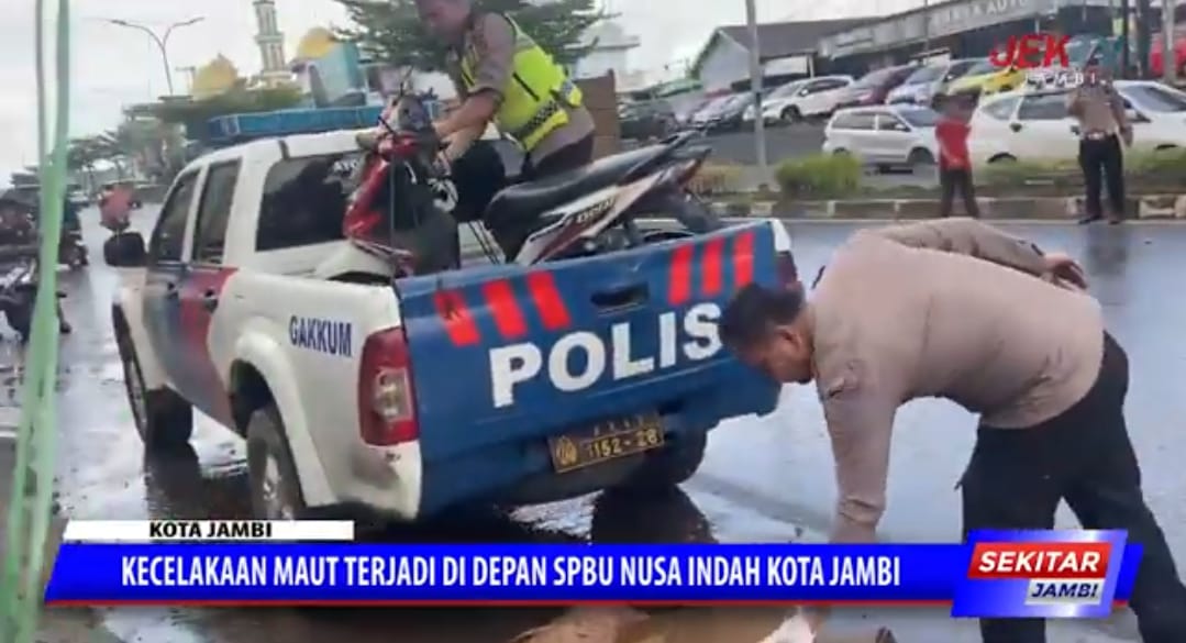 Kecelakaan Maut Terjadi di Depan SPBU Nusa Indah Kota Jambi