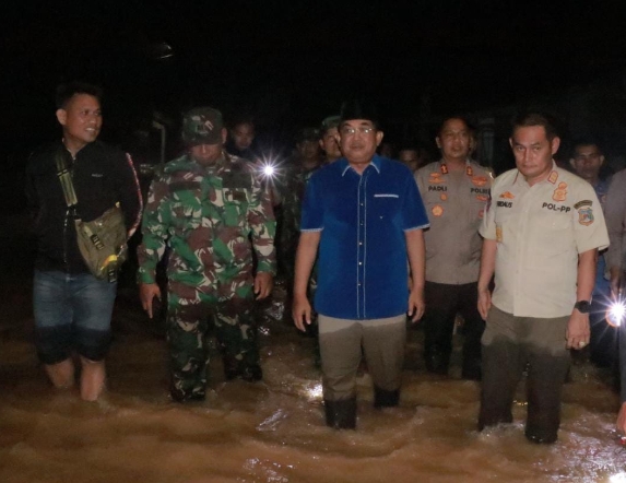 Kecamatan Batang Asam, Bupati Tanjab Barat Tinjau Langsung Lokasi Banjir