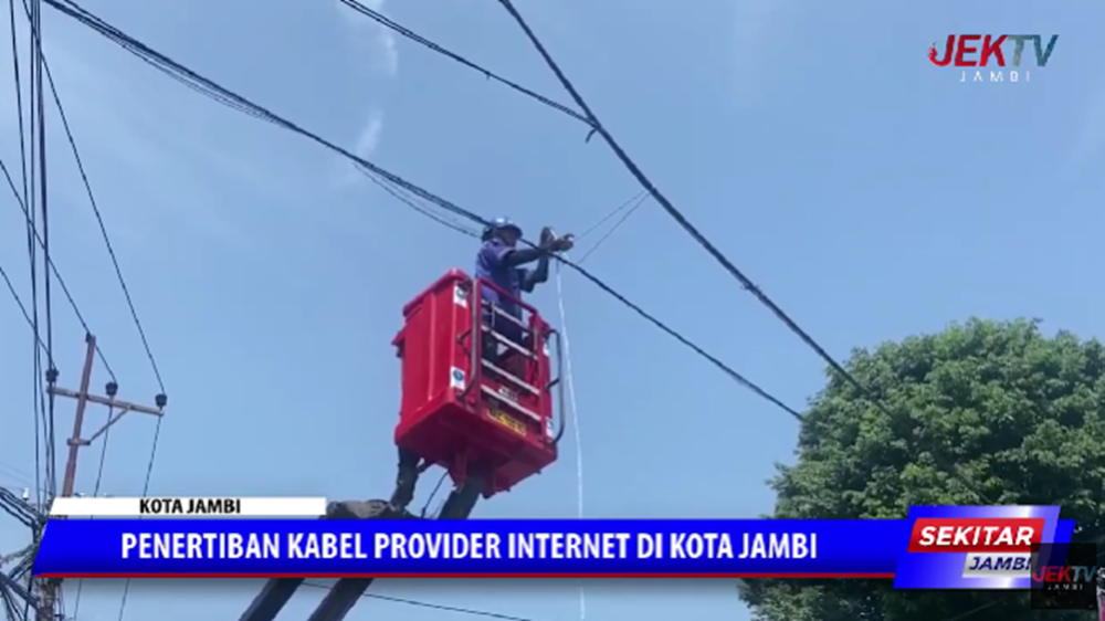 Penertiban Kabel Provider Internet di Kota Jambi