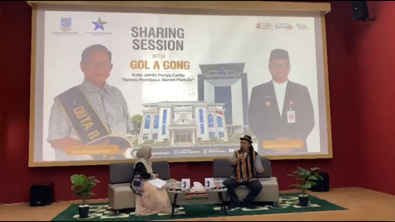 Semarakkan Bulan Bahasa, DKP Kota Jambi Gelar Sharing Session Literasi Bersama Gol A Gong