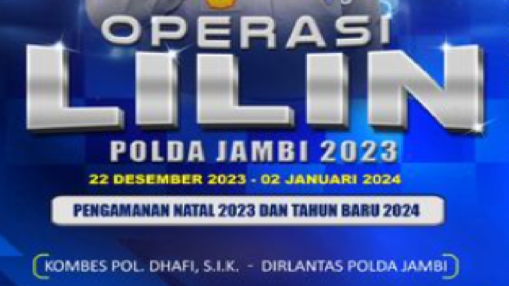 Perayaan Natal dan Tahun Baru, Polda Jambi Gelar Operasi Lilin Hingga Tanggal 2 Januari 2024