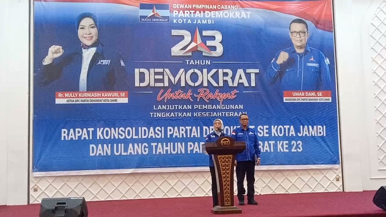 Konsolidasi Partai Demokrat Kota Jambi, Dipimpin Ketua DPC 500 Kader Deklarasikan Dukungan