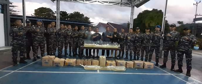Natal dan Tahun Baru, TNI AL Kembali Amankan Ratusan Liter Miras Ilegal