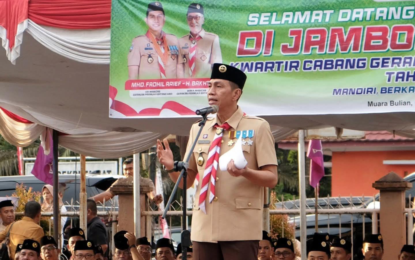 Bupati Batanghari Membuka Jambore Cabang Gerakan Pramuka Kwarcab Batanghari