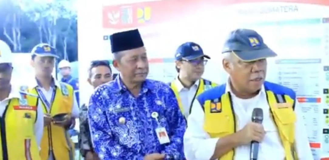 Wagub Sani Dampingi Menteri PUPR Tinjau Tol Bayung Lencir-Tempino