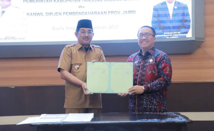 Penandatangan Nota Kesepakatan dan Rencana Kerja antara Pemerintah Kabupaten Tanjab Barat dan Kanwil Jambi