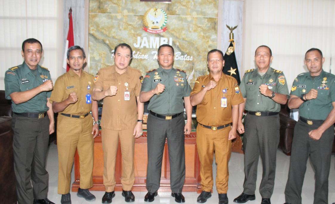 Pererat Sinergi, Danrem 042/Gapu Sambut Kepala BPSDM Provinsi Jambi