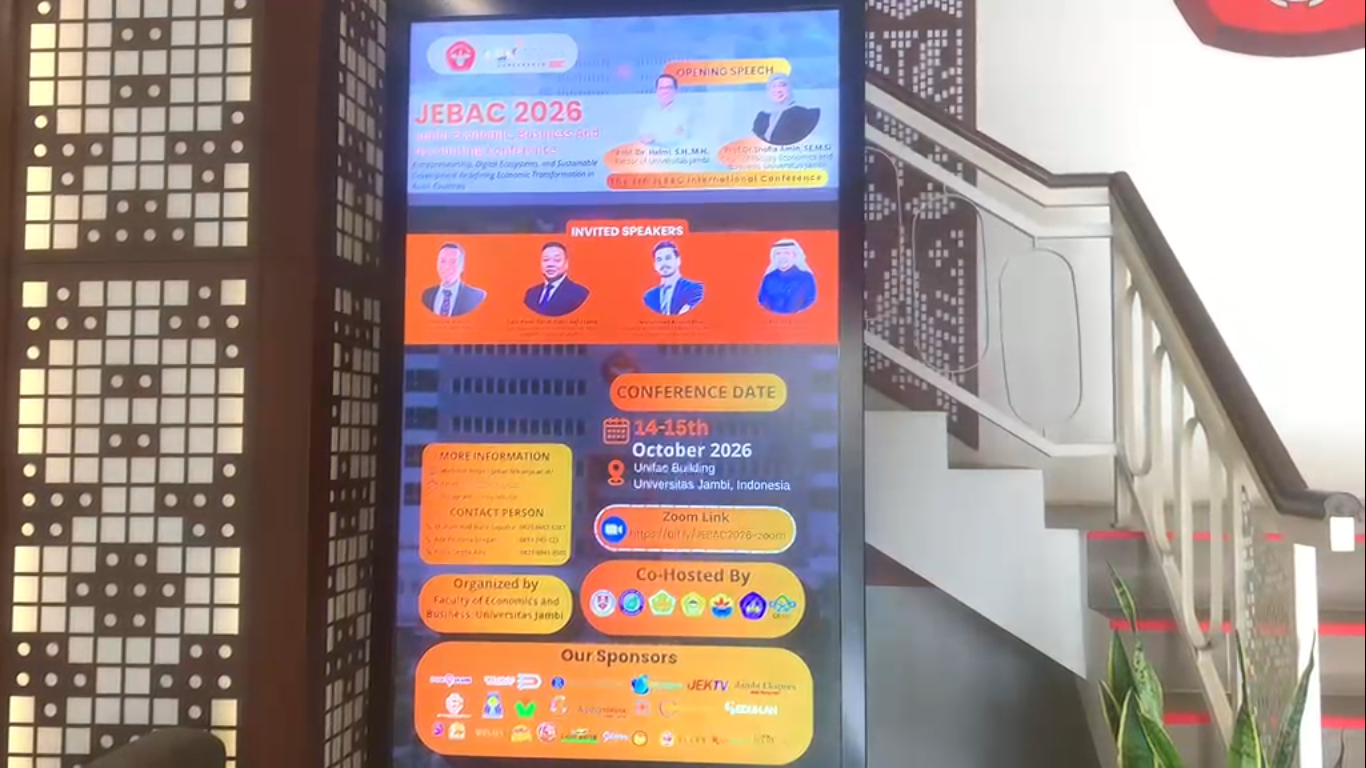 FEB UNJA Gelar Konferensi Internasional JEBAC 2026, Dorong Transformasi Ekonomi Berkelanjutan