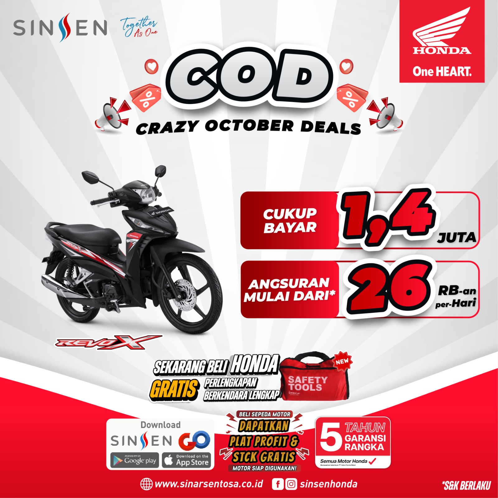 Crazy Oktober Deals, Ayo Raih Impian dengan COD Spesial dari Sinsen