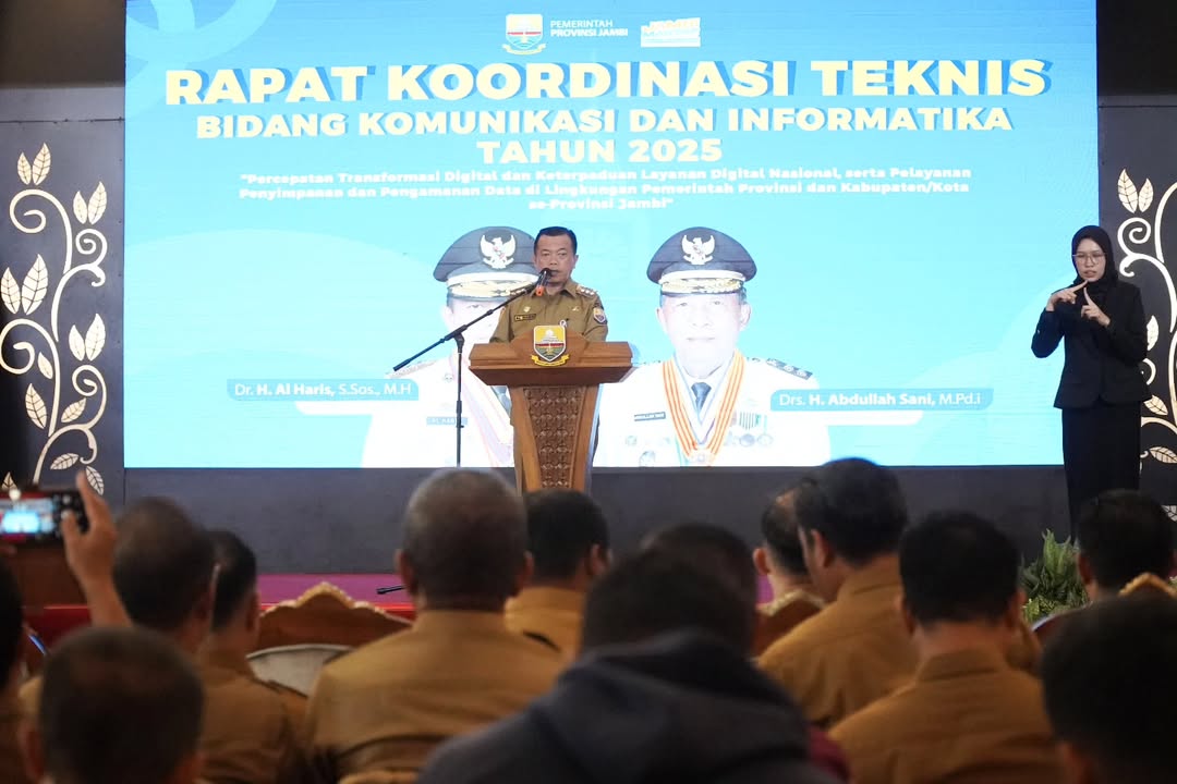 Gubernur Al Haris Buka Rakortek Bidang Komunikasi dan Informatika 2025
