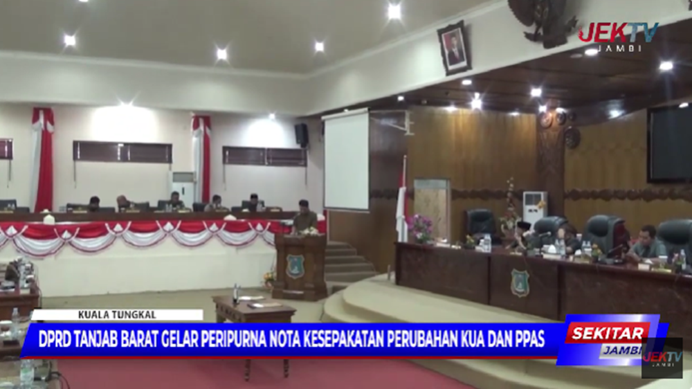 DPRD Tanjab Barat Gelar Peripurna Nota Kesepakatan Perubahan KUA dan PPAS