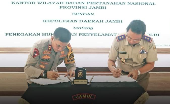 Polda Jambi Jalin Kerjasama dengan BPN Tentang Penegakan Hukum