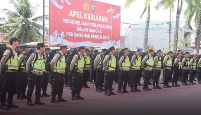Pengamanan Pemilu 2024, Polres Tanjab Barat Terjunkan 279 Personel