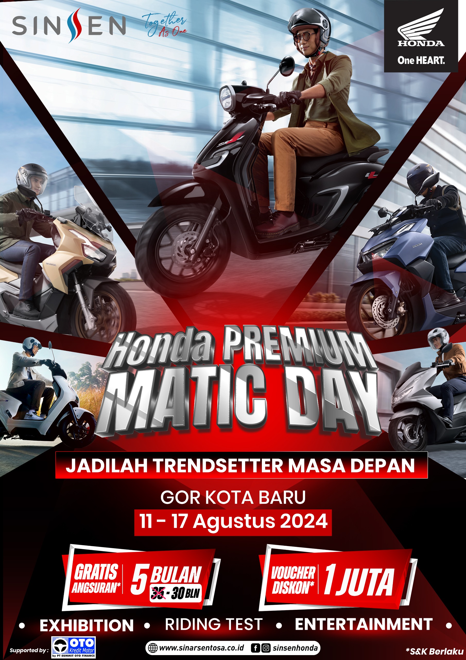 Hadir dan Rasakan Kemeriahan Honda Premium Matic Day di GOR Kota Baru Jambi