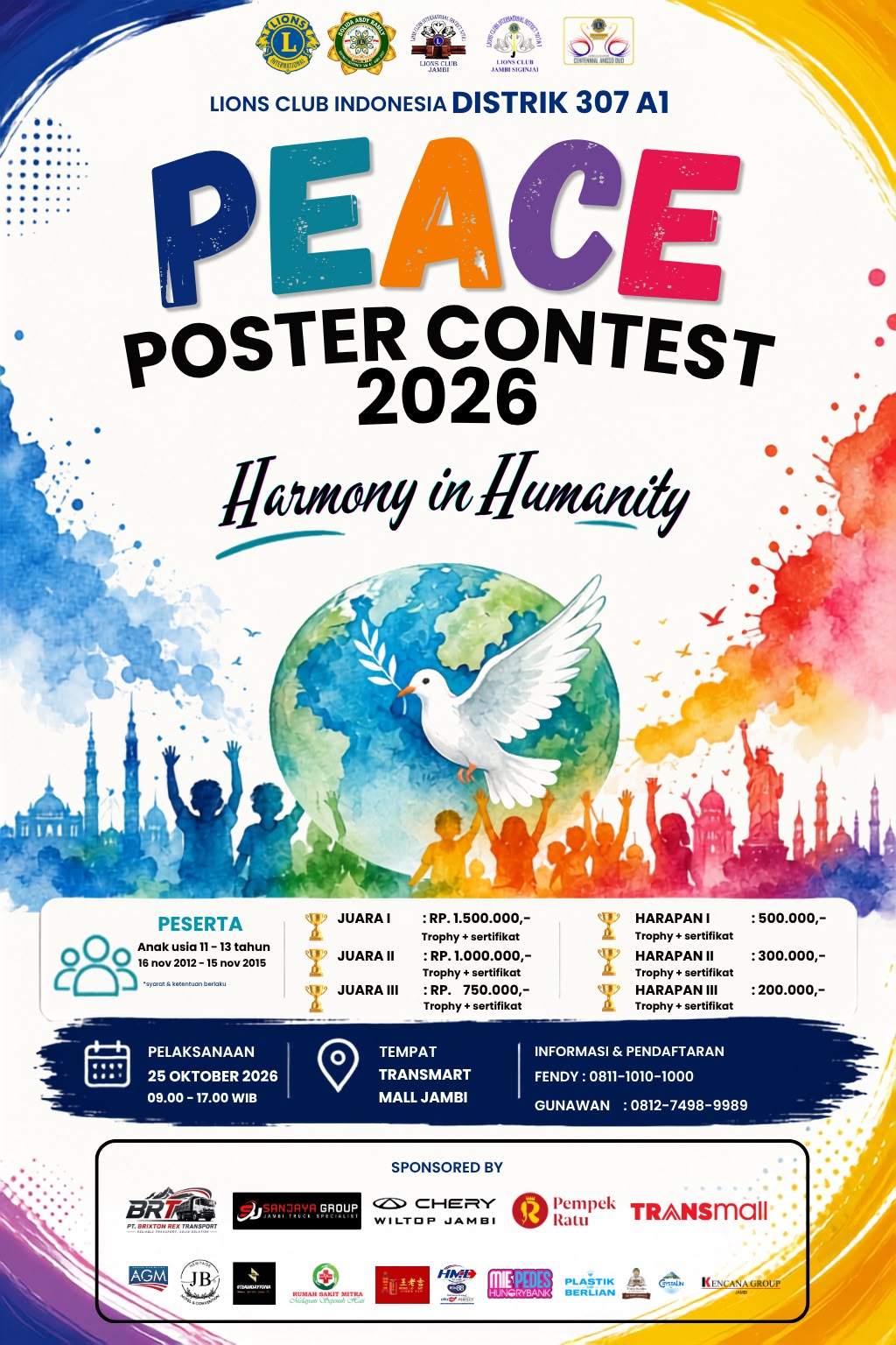 Lions Club Indonesia Distrik 307 A1 Gelar Peace Poster Contest 2026, Usung Tema Harmoni dalam Kemanusiaan
