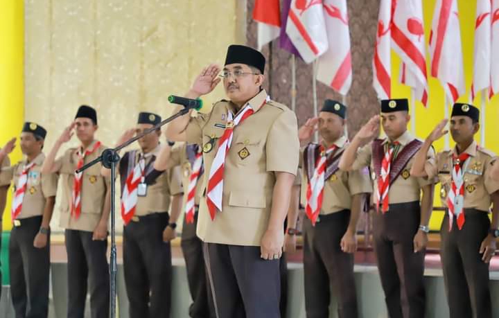 Pramuka Tanjab Barat Asah Kepemimpinan, Cetak Kader Berkualitas