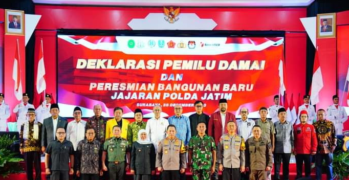 Deklarasi Pemilu Damai di Jawa Timur, Berikut 5 Komitmen yang Disampaikan 