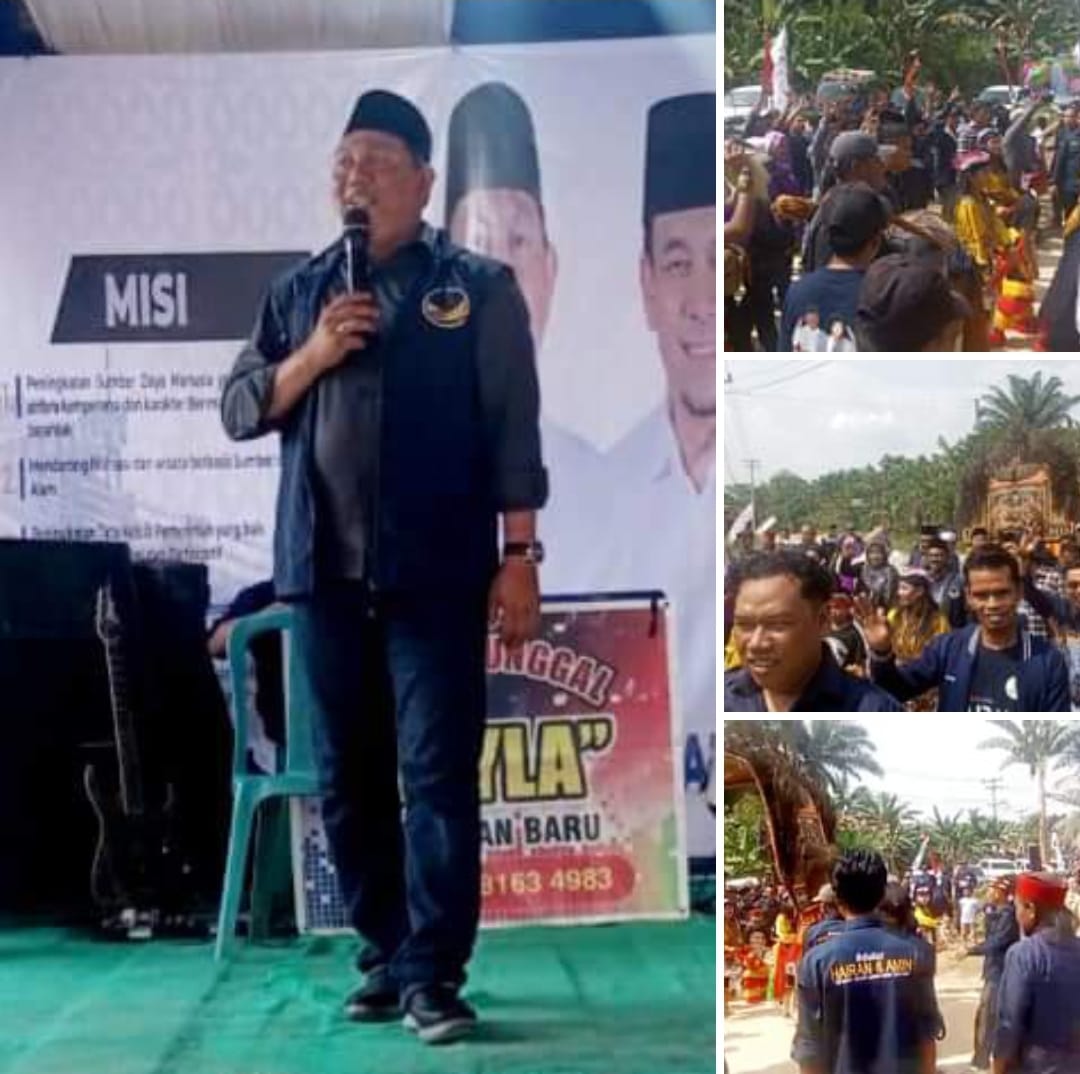 Diiringi Kesenian Reog, Ribuan Masyarakat Tebing Tinggi Antusias Sambut Kedatangan Hairan