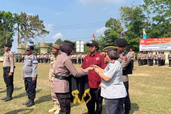 Kalapas Hadiri Kegiatan Apel Gelar Pasukan Operasi Mantap Praja di Polres Muaro Jambi