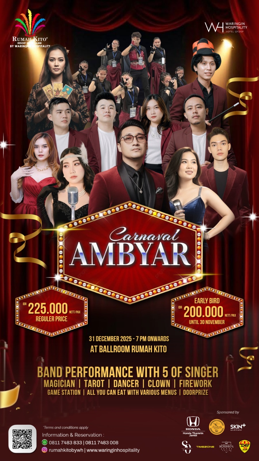 MALAM PERGANTIAN TAHUN BARU 2026, RUMAH KITO RESORT HOTEL JAMBI BY WH HADIRKAN CARNAVAL AMBYAR !!