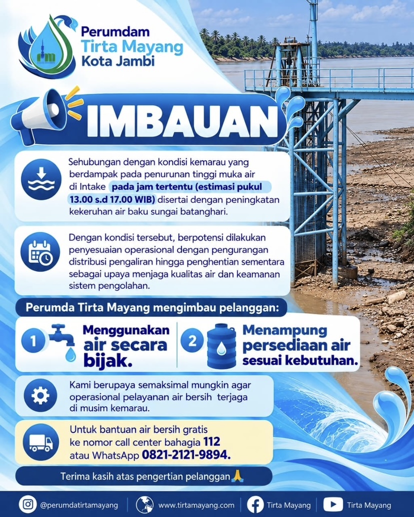 Hadapi Kemarau, Warga Jambi Diminta Siapkan Cadangan Air