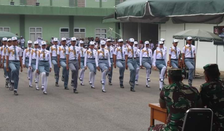 Semarak HUT TNI Ke-79 Korem 04/Gapu Gelar Lomba PBB Tingkat SLTA sederajat 