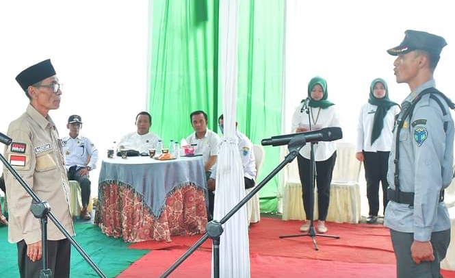 Pelatihan Anggota Satlinmas se-Kecamatan Mersam Tahun 2024 Kabupaten Batanghari