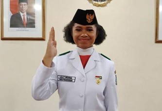 Fakta Lilly Indiani, Paskibraka Asal Papua Pegunungan yang Membawa Baki Saat HUT ke 78 RI