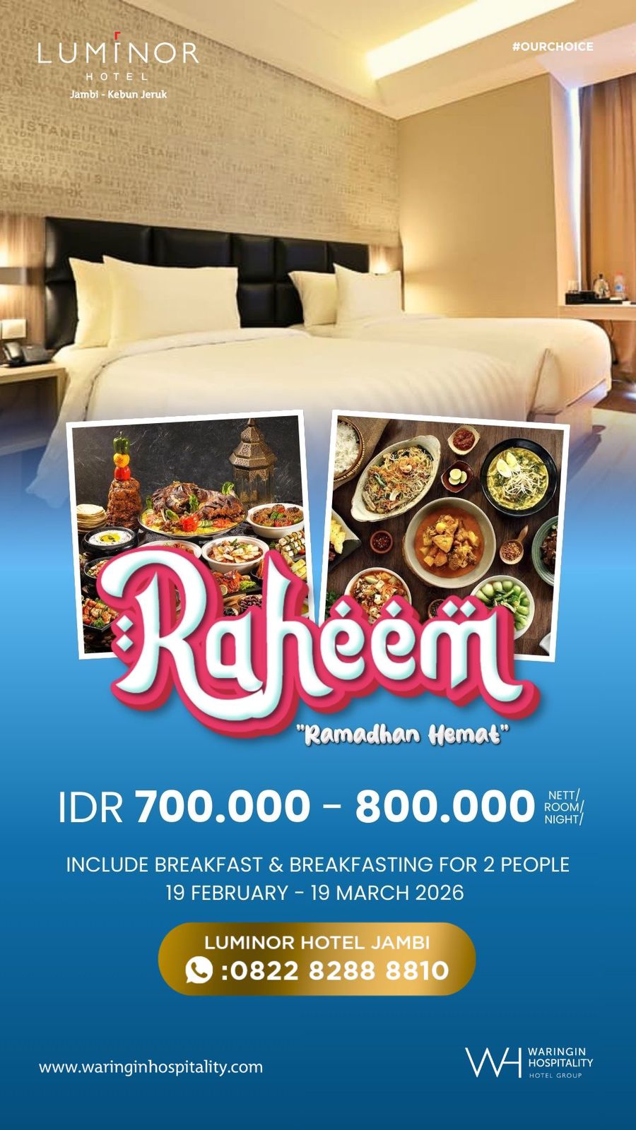 Luminor Hotel Hadirkan Dua Promo Spesial Ramadhan 2026: “Raheem - Ramadhan Hemat” & “Ramadhan Mudik Lebaran”