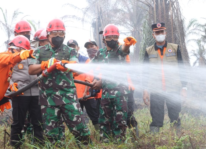 Kasad TNI Tinjau Penanganan Karhutla di Jambi