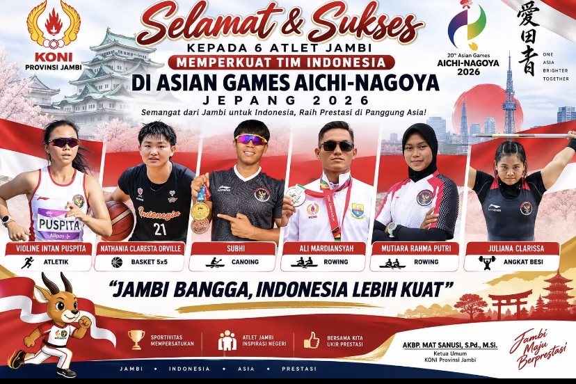 Enam Atlet Jambi Siap Bawa Nama Indonesia di Asian Games Aichi-Nagoya 2026