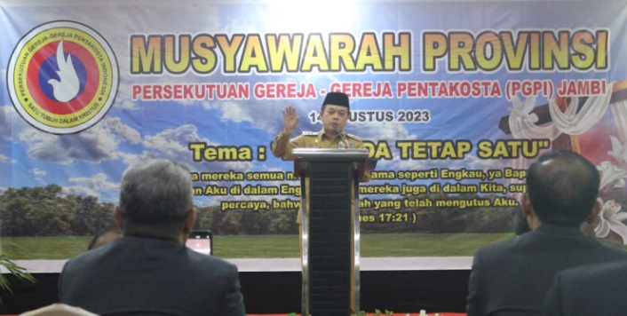 Musyawarah Provinsi PGPI Jambi, Gubernur Jambi Sampaikan Ucapannya