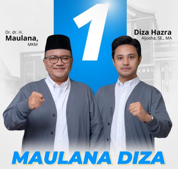 Pasangan Maulana-Diza untuk Calon Wali Kota Jambi Mendapatkan Urut 1 di Pilkada 2024