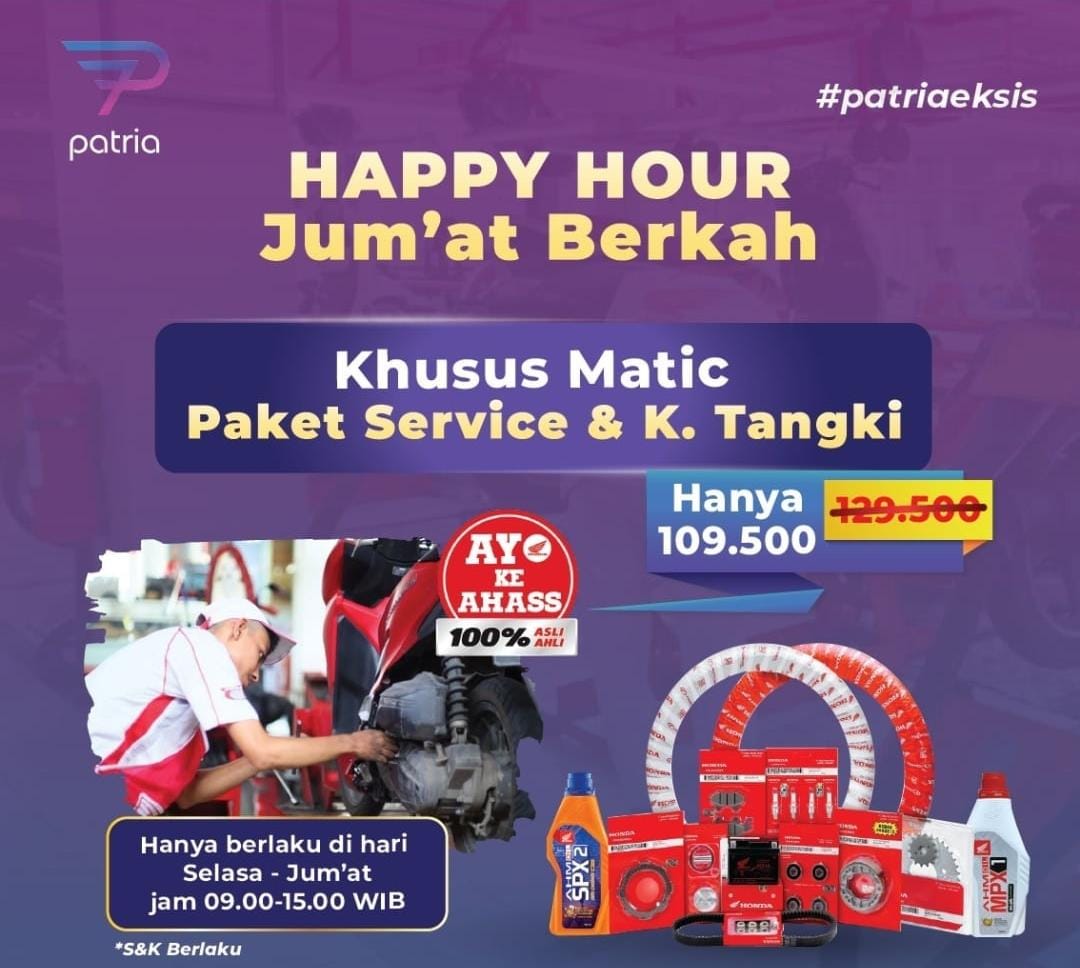 Promo Happy Hour, Servis Motor Honda Semakin Murah 