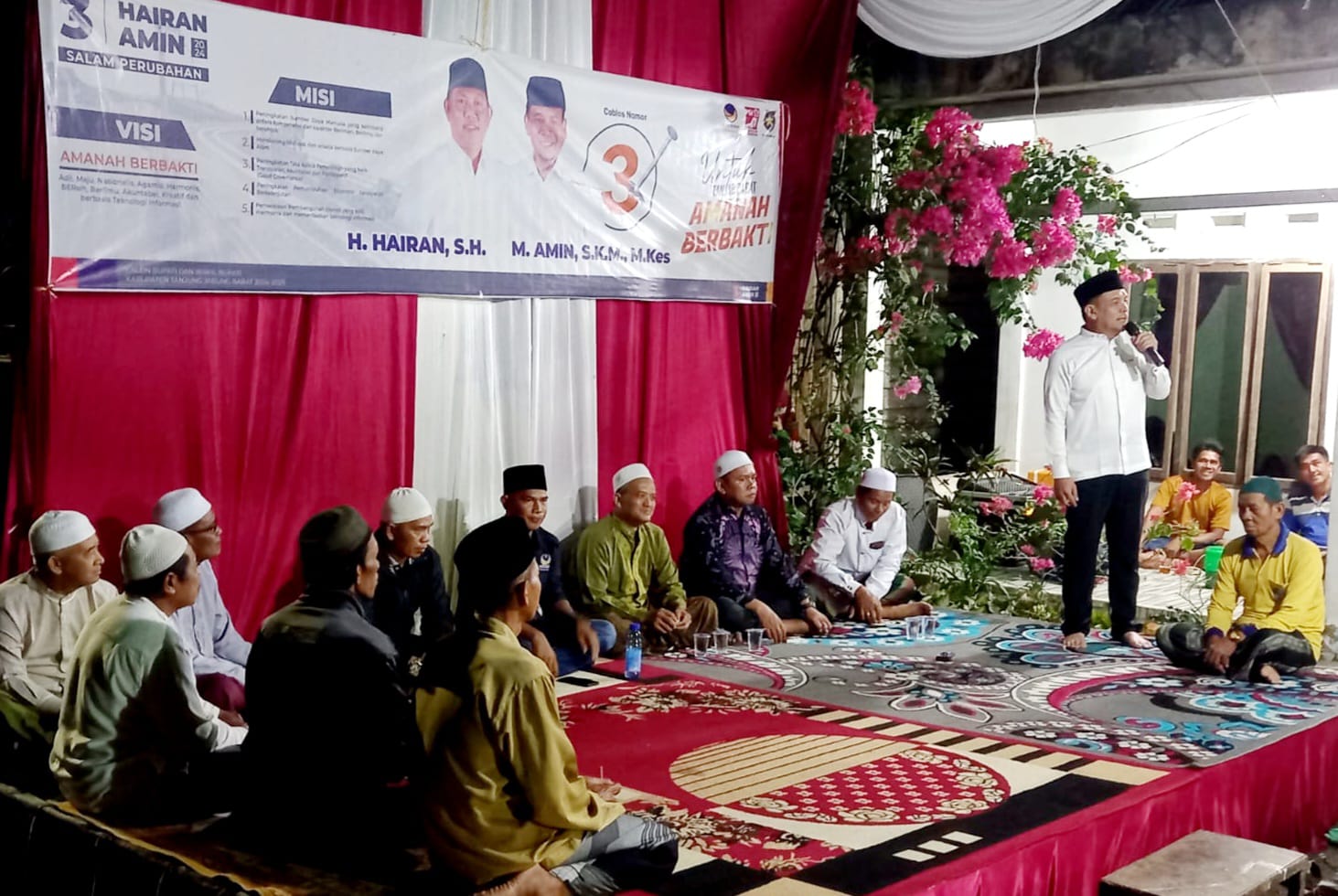 Bunga Tanjung Menyala, Masyarakat Nyatakan Dukung Hairan-Amin 