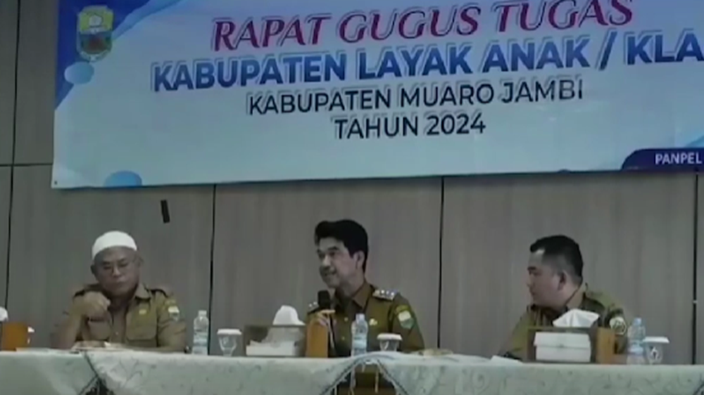 PJ Bupati Raden Najmi Pimpin dan Buka Rapat Evaluasi Capaian Kabupaten KLA Tahun 2024