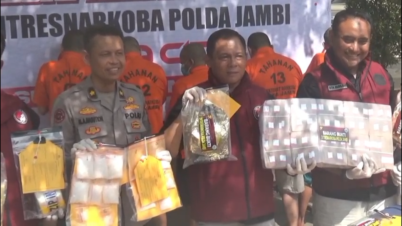 Peredaran Sabu Di Kalangan Sopir Batu Bara Dan Petani Sawit Diungkap Polda Jambi