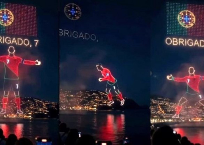Warga Portugal Lepas Cristiano Ronaldo dengan Aktrasi Drone Mengharukan di Pulau Madeira