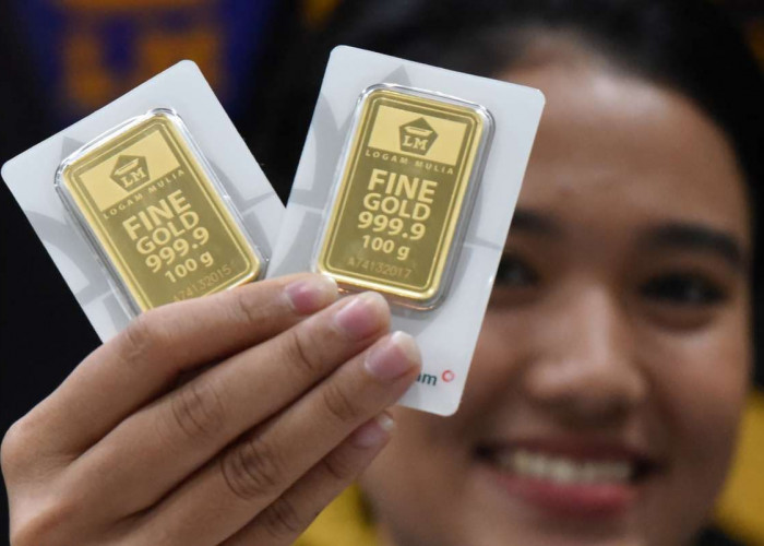 Harga emas Antam pada Jumat anjlok Rp35.000 jadi Rp2,605 juta/gr