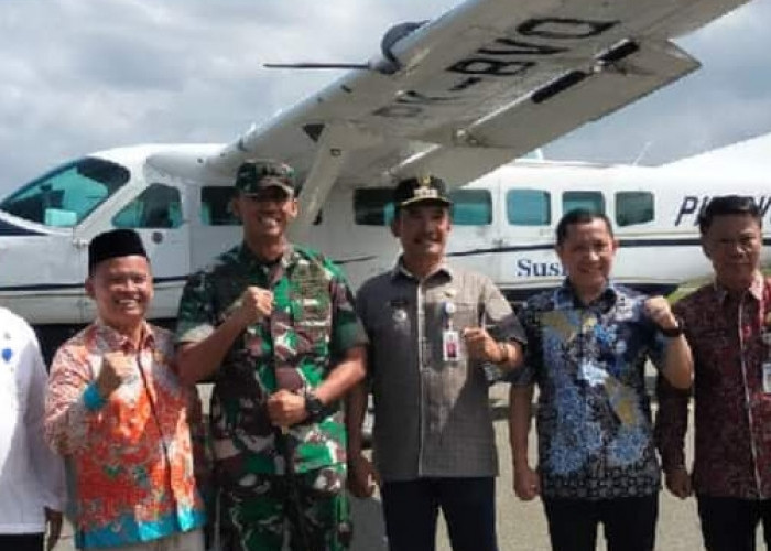 Penerbangan Perdana Pesawat Susi Air di Bandara Depati Parbo Sungai Penuh 