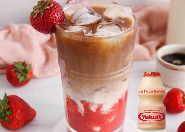 Unik Banget! Resep Strawberry Yakult Kopi Viral, Perpaduan Segar yang Bikin Penasaran