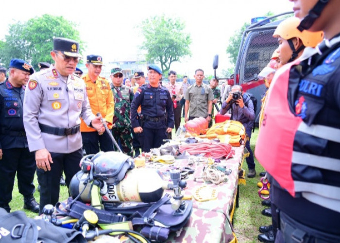 Kapolda Jambi Pimpin Gelar Pasukan Tanggap Darurat Bencana Hidrometeorologi