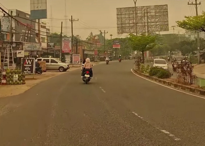 Diselimuti Asap Pekat, Langit Kota Jambi Menguning hingga Indeks Kualitas Udara Kategori Sangat Tidak Sehat